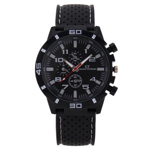 New men's watch three-eye digital sports <b>wristwatch</b> quartz strap - Product Image 6