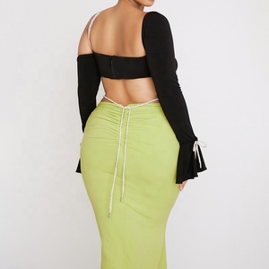 <span class=keywords><strong>Haut</strong></span> <span class=keywords><strong>Bandeau</strong></span> à garniture en cristal <span class=keywords><strong>noir</strong></span>, nouveau, usine Oem, vêtements pour femmes, Top - Product Image 6
