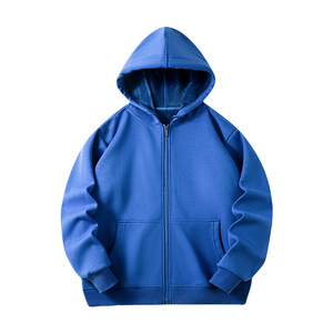 <span class=keywords><strong>Felpa</strong></span> con cappuccio Unisex Custom 350gsm in bianco Full Zip in pile <span class=keywords><strong>oversize</strong></span> pesante nero rosso inverno calda Casual con stampa a sbuffo - Product Image 1