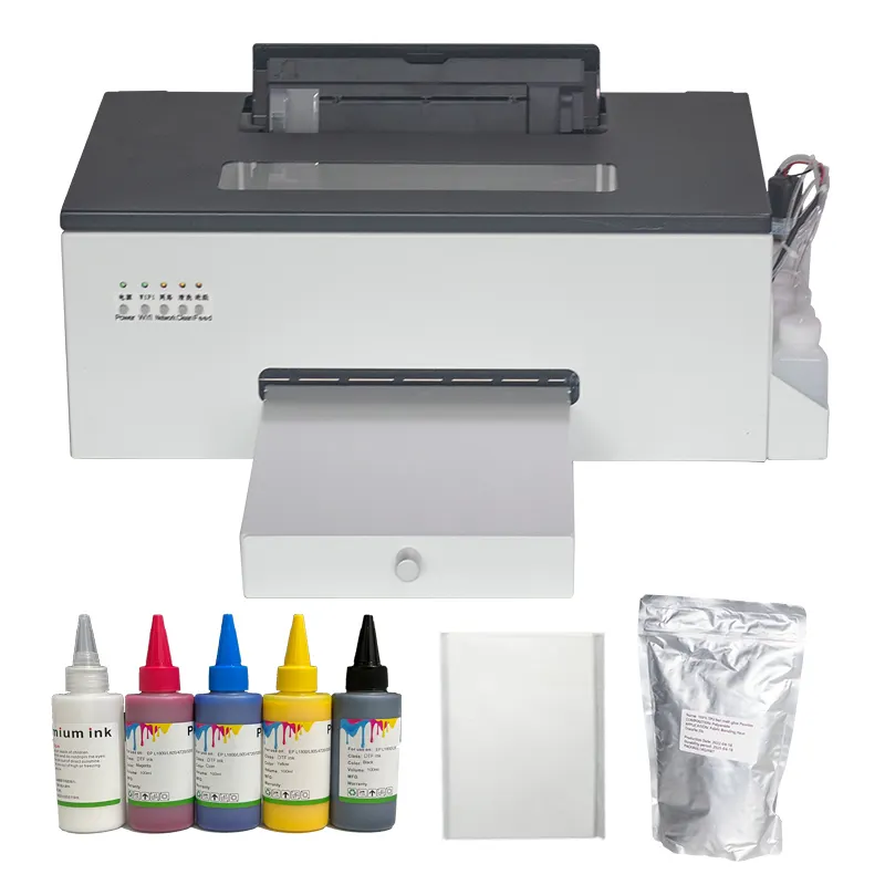 ECOSUB หมึกสี CMYKW DTF 100,เครื่องพิมพ์ Epson A3 A4 L1800 L800 XP600 4720หัวฉลากแบบกำหนดเอง I3200มล.