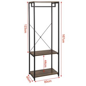 Nuovo appendiabiti Hall albero ingresso panca per scarpe appendiabiti 3 livelli ripiano accento mobili in legno per soggiorno camera da letto - Product Image 4