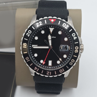 Montre de plongée sportive pour homme, bracelet en silicone, lunette rotative, fenêtre de date, marqueurs lumineux, montre-bracelet à quartz pour l'extérieur