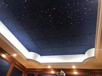 Panneaux acoustiques de plafond imprimés sur mesure avec motif ciel étoilé, en fibre de polyester, insonorisants, pour KTV et cinéma