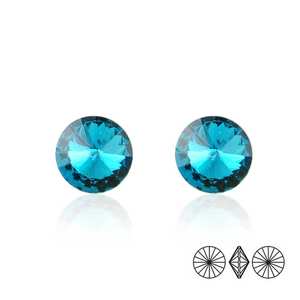 8มม.Rivoli Pointback Rhinestone เข็มกลัด Pins Rhinestone, Gold กลับ K9 Rivoli หลวมคริสตัล Rhinestone - Product Image 2