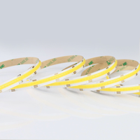 Bande lumineuse LED avec protection contre les surcharges, PCB blanc, 12V 24V, flexible, COB RGBW CCT, kit d'éclairage décoratif pour la maison