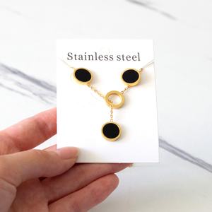 ชุดเครื่องประดับสแตนเลสสตีลชุบทอง 18k ประดับเพชรซิคอนรูปผีเสื้อ ดีไซน์หรูหราจาก Ason Steel สำหรับผู้หญิง - Product Image 3