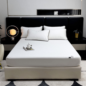 Protector de cama, protector de colchón personalizado, venta al por mayor, algodón, Funda de colchón impermeable ajustada - Product Image 1