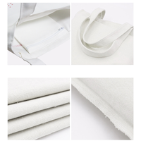 Nuevo bolso de lona blanco grande al por mayor, bolso de compras de hombro cómodo para regalo, de proveedores de China