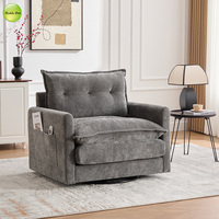 USA Entrepôt En Stock Moderne Pivotant À 360 ° Rembourré Accent Canapé Chaise Pour Salon Doux Loisirs Singe Lounge Fauteuil 9084