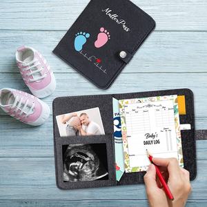 Funda de pasaporte de maternidad de fieltro de alta calidad para mujer embarazada alemana, almacenamiento de imagen de ultrasonido, tarjeta de salud y registro de maternidad - Product Image 4