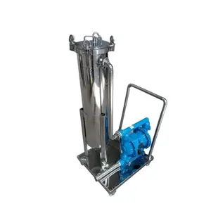 Mobile Water Filter Filter Trolley High Precision Bag Filter Housing