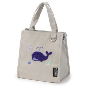 Bolsa de Almuerzo de Lona Impermeable, Plegable y Duradera, Material de Algodón, Ligera, con Cierre de Cremallera y Correa de Cadena - Product Image 2