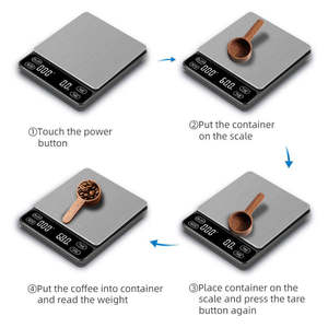 उच्च गुणवत्ता सटीक नवीनतम 3 किलोग्राम घरेलू डिजिटल प्रदर्शन स्टेनलेस स्टील कॉफी रसोई इलेक्ट्रॉनिक स्केल - Product Image 4