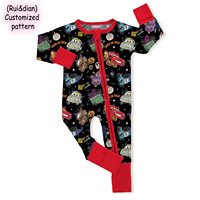 Ruidian bio bambou bébé grandir pyjamas bambou Viscose bébé vêtements de nuit nouveau-né inverse fermeture éclair combinaison enfant en bas âge Zip body