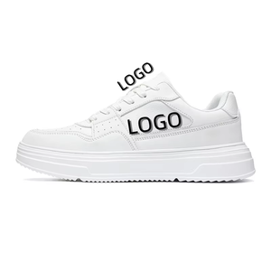 Zapatillas Deportivas Ligeras con Logotipo Personalizado, Zapatillas de Skateboard Blancas de Moda, Zapatillas Casuales de PU de Alta Calidad para Estudiantes, Talla Grande - Product Image 1
