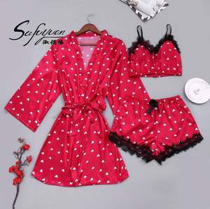 SFY-Y973 Nouveauté Vente en gros Pyjamas confortables pour femmes 3 pièces Grande taille Imprimé Vêtements de maison Pyjamas décontractés pour femmes Pyjamas érotiques - Product Image 4