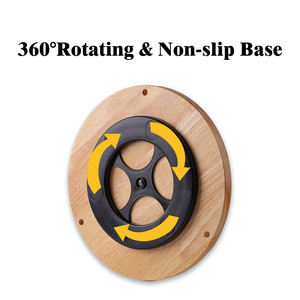 XH 2-Ярусный вращающийся кухонный деревянный поворотный стол для шкафа, 2-Ярусный ленивый susan с упорными стержнями - Product Image 3