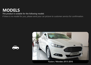 Đầu đèn cho Ford Mondeo Fusion Đèn pha 2013-2016 DRL lần lượt tín hiệu chùm cao mắt thiên thần ống kính máy chiếu - Product Image 4