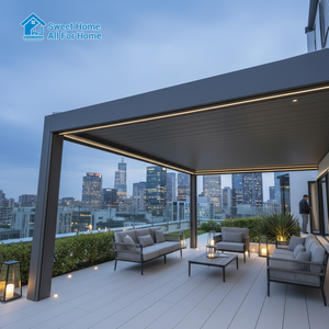 Pergola Retrattile in Alluminio Verniciato a Polvere di Alta Qualità, Facile da Montare, Sistema Completo <span class=keywords><strong>per</strong></span> Giardinaggio - Product Image 5