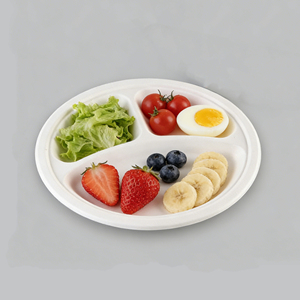 Bandeja Redonda de Bagazo de Caña de Azúcar de 6'', 7'', 8'', 9'' y 10'' para Ensaladas, Restaurantes, Almuerzos, Platos, Vajilla, Grado Alimenticio - Product Image 5