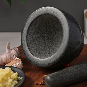 Stone Mortar And Pestle Garlic Crusher Manual <b>Herb</b> Spice <b>Grinder</b> Durable Kitchen Tool For Home Use - Product Image 2