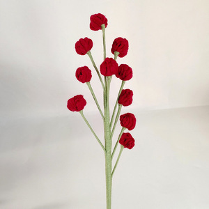 Fil Tricoté Polyvalent Petits Bouquets De Fruits Jumelé Avec Des Fleurs Colorées Tissé À La Main Fleur <span class=keywords><strong>Éternelle</strong></span> Crochet Fleur - Product Image 6
