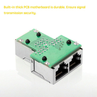Connecteur d'extension Ethernet Plug and Play 1 vers 2, adaptateur de câble réseau LAN haute vitesse, coupleur séparateur RJ45