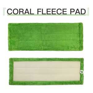 Commercial <b>Mop</b> Heads & Pads <b>Microfiber</b> Damp Flat Replacement Heads Manual Home Use Reusable Durable Green - Product Image 2