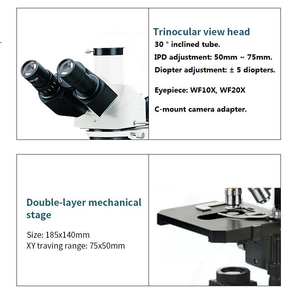 Microscope polarisant métallurgique et pétrologique Boshida BD-2030 50X-1000X pour l'analyse des matériaux - Product Image 3