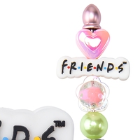 Perles en silicone PVC personnalisées de marque PDD, perles focales de forme irrégulière, pour la fabrication de porte-clés, bracelets, cadeaux, service d'échantillons, Chine