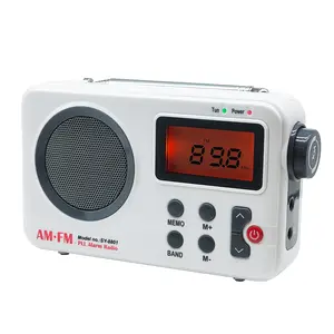 Sy987 Nieuwigheid Draagbare Digitale Alarm Multi-Band Home Radio Met Klok Basgeluid Display Voor Keuken