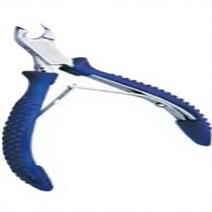 ASAP Coupe-ongles écologique en acier inoxydable de 5 pouces pour manucure et pédicure, poignée bleue, polissoirs, double ressort (option logo personnalisé) - Product Image 2