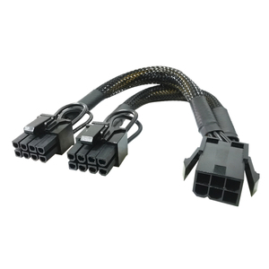 28/0. 12ts da rắn Net PCI-Express <span class=keywords><strong>PCIe</strong></span> <span class=keywords><strong>6</strong></span> <span class=keywords><strong>pin</strong></span> để kép <span class=keywords><strong>8</strong></span> (<span class=keywords><strong>6</strong></span> + <span class=keywords><strong>2</strong></span>) <span class=keywords><strong>pin</strong></span> đồ họa Video Card <span class=keywords><strong>Adapter</strong></span> cung cấp điện Cáp 22cm - Product Image 1