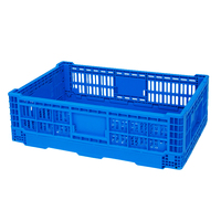 Caisses pliantes en plastique empilables et pliables Panier alimentaire pliable pour le stockage des légumes et des fruits Style maille