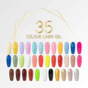 OEM private label nail art uv gel 24/36 colors set platinum reflective pastel neon colors liner gel painting gel art liner