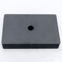 Magnet Blok Ferit dengan Lubang Tengah, Magnet Keramik Permanen untuk Pemasangan Motor, Sensor, dan Peralatan Industri