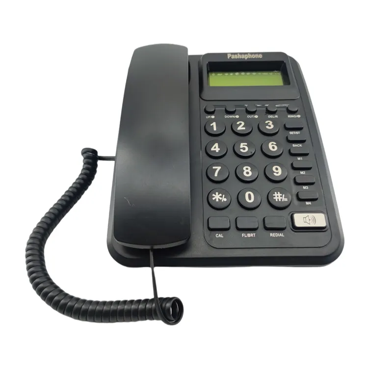 Low than USD5 LCD Display Caller ID Phone Desktop Speaker Hands Free Telephone Multi Function Good Quality Table Phone