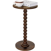 Table d'appoint ronde compacte en bois multifonctionnelle, facile à assembler, petite table d'appoint pour salon, chambre, coins de canapé