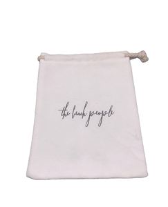 Sac à poussière en toile de coton sergé recyclable avec cordon de serrage pour bijoux et chaussettes - Emballage personnalisable - Product Image 3