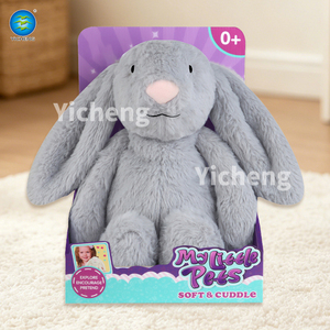 Peluche Lapin Gris Lumineux et Musical, Jouet Apaisant <span class=keywords><strong>pour</strong></span> Bébé avec Berceuse, Volume Réglable et Mode Veilleuse <span class=keywords><strong>pour</strong></span> Tout-<span class=keywords><strong>petit</strong></span> - Product Image 4