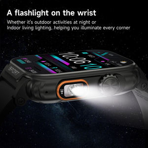 Reloj Inteligente de Moda de 1.91 Pulgadas con Linterna, Android IOS, Batería de 430 mAh, Llamadas, Asistente de Voz, IP67, Pantalla Cuadrada GP5 para Silicona - Product Image 3