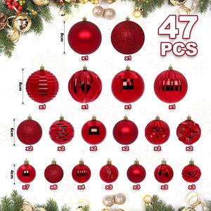 TANG XI Palline Decorative per Albero di <span class=keywords><strong>Natale</strong></span>, Infrangibili, 47 Pezzi, Palline Decorative per <span class=keywords><strong>Buon</strong></span> <span class=keywords><strong>Natale</strong></span> - Product Image 6