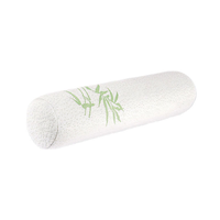 Oreiller cylindrique orthopédique personnalisable en fibre de bambou et mousse à mémoire de forme, soutien cervical pour soulager les douleurs cervicales, respirant et confortable