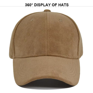 Wholesale Luxury Curved Brim Fashion 6 Panel Adjustable Metal Buckle High Quality Vegan Suede Snapback Baseball Caps with Logo - Product Image 1