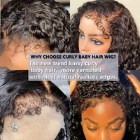 Perruques bouclées crépues en cheveux humains 4C, perruques à bords crépus en cheveux humains, nœuds invisibles, perruque frontale 360 sans colle en dentelle HD complète, cheveux indiens bruts