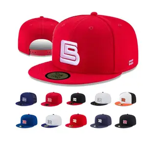 New Flat Brim Snapback Cap Custom Color original With 3D Embroidery Logo Baseball Hat Cotton Fitted Sports Hats Unisex