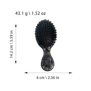 Nieuwe Azijnzuur Zwart Paars Borstelhaar Lus Kinderen Schattige Stijlvolle Meisje Kam Extensions Kleine Draagbare Kussenmassage - Product Image 4