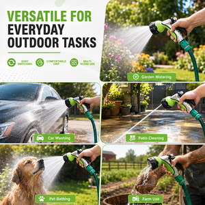 Pistolet <span class=keywords><strong>d</strong></span>'<span class=keywords><strong>arrosage</strong></span> de jardin SUNSHINE à 8 modes avec gâchette arrière améliorée, en ABS et TPR, léger, avec vis de contrôle du <span class=keywords><strong>d</strong></span>ébit - Product Image 4