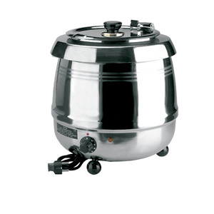 Scaldavivande elettrico in acciaio inox da 3 litri con coperchio e timer per uso in cucina - Product Image 1