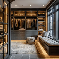 Armoire de chambre Aige moderne et ajustable, gain de place, dressing sur mesure avec éclairage LED, meuble de chambre design pour maison et hôtel
